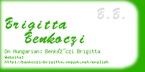 brigitta benkoczi business card